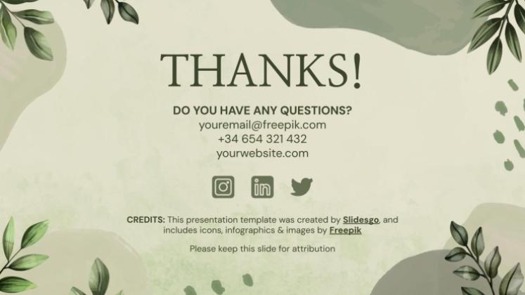 Leafy Green Color Palette Company Profile presentation template 