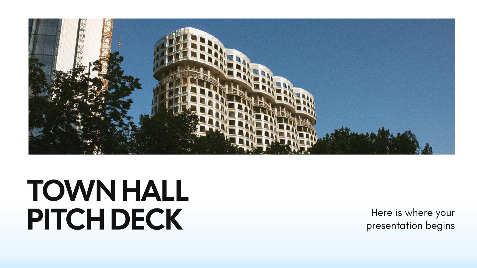 Town Hall Pitch Deck presentation template 