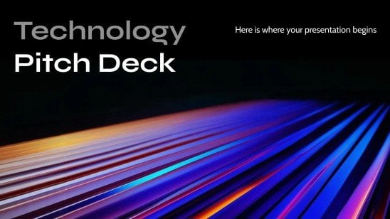Technology Pitch Deck presentation template 