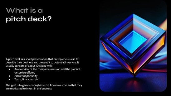 Technology Pitch Deck presentation template 