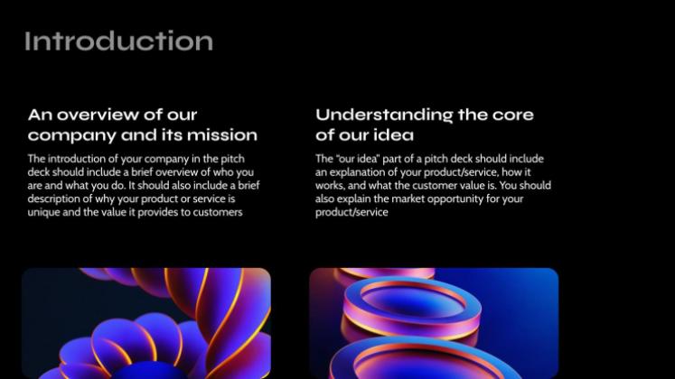 Technology Pitch Deck presentation template 