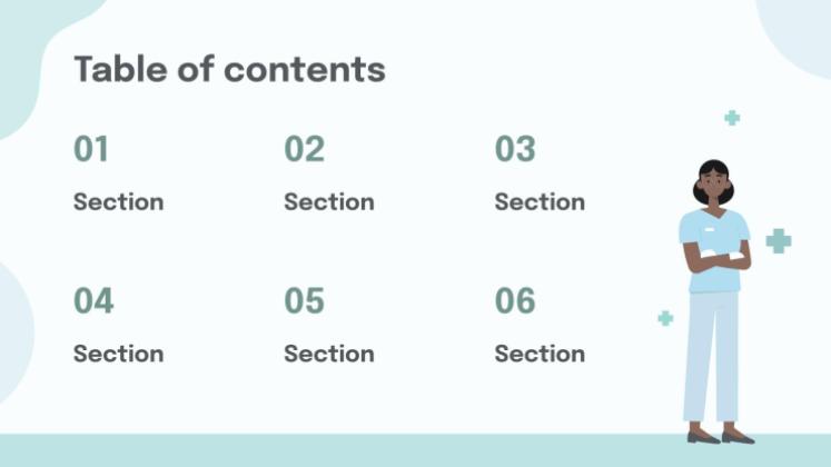 파스텔 팔레트 의사 테마 프레젠테이션 템플릿