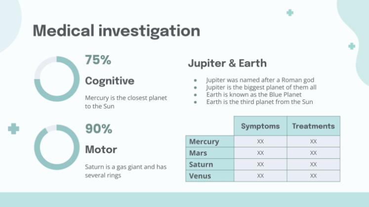 파스텔 팔레트 의사 테마 프레젠테이션 템플릿