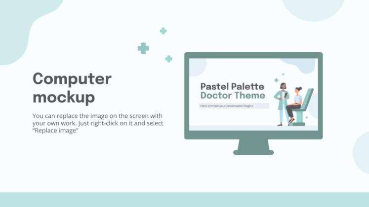 파스텔 팔레트 의사 테마 프레젠테이션 템플릿