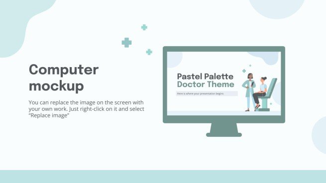 파스텔 팔레트 의사 테마 프레젠테이션 템플릿