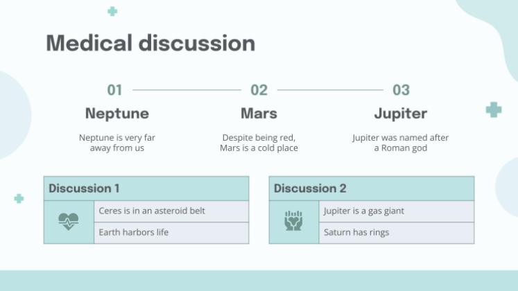 파스텔 팔레트 의사 테마 프레젠테이션 템플릿