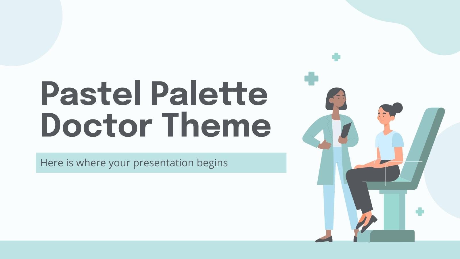 Thème médical avec palette de couleurs pastel Modèles de présentation