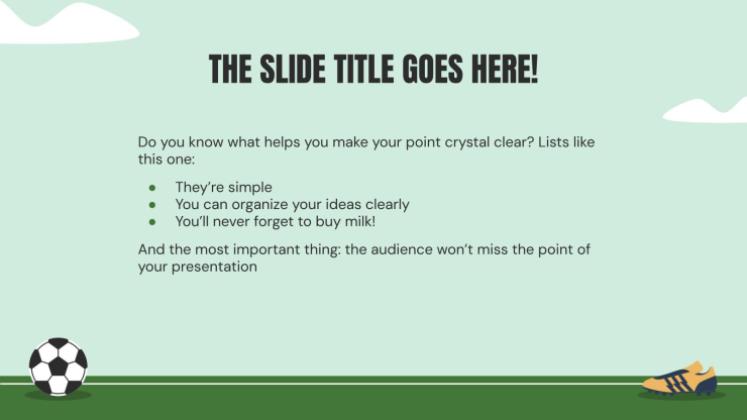 Thème du football Modèles de présentation