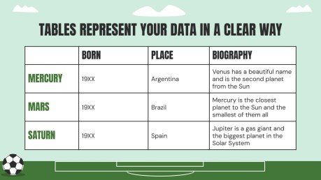 Thème du football Modèles de présentation