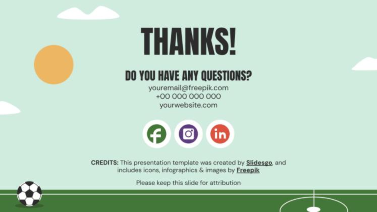 Thème du football Modèles de présentation