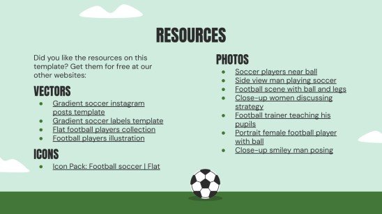 Thème du football Modèles de présentation