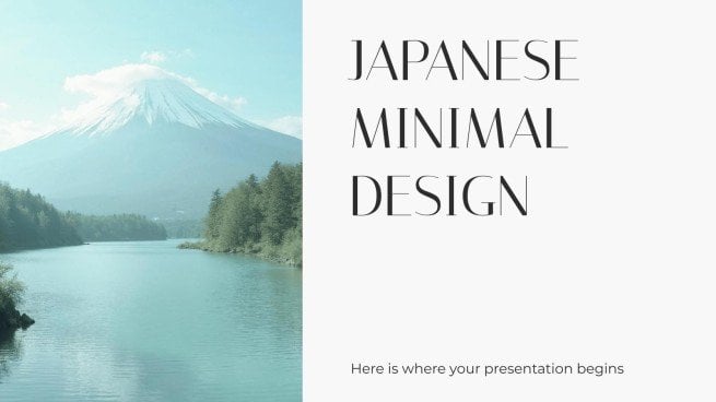 Japanisches Minimaldesign Präsentationsvorlage