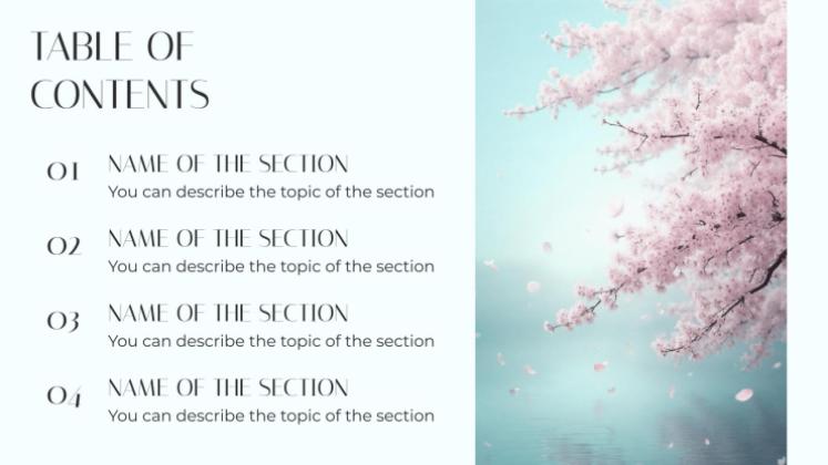 Japanisches Minimaldesign Präsentationsvorlage