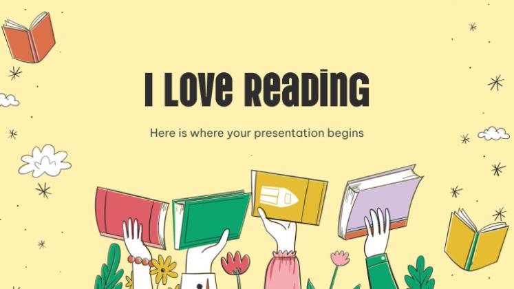 Plantilla de presentación Me encanta leer