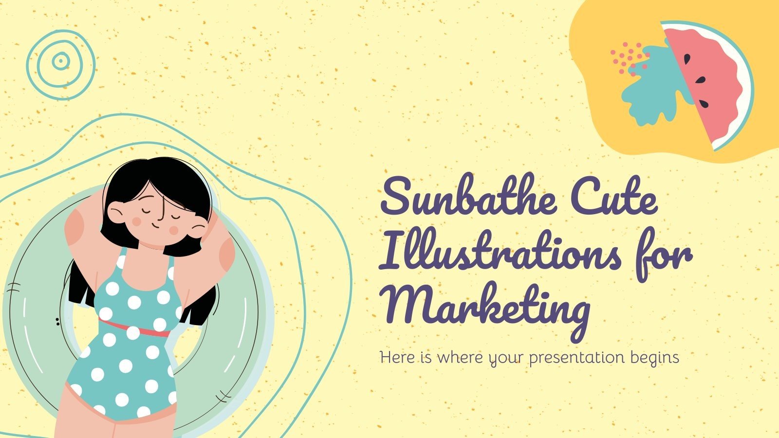 Illustrations d'été pour marketing Modèles de présentation