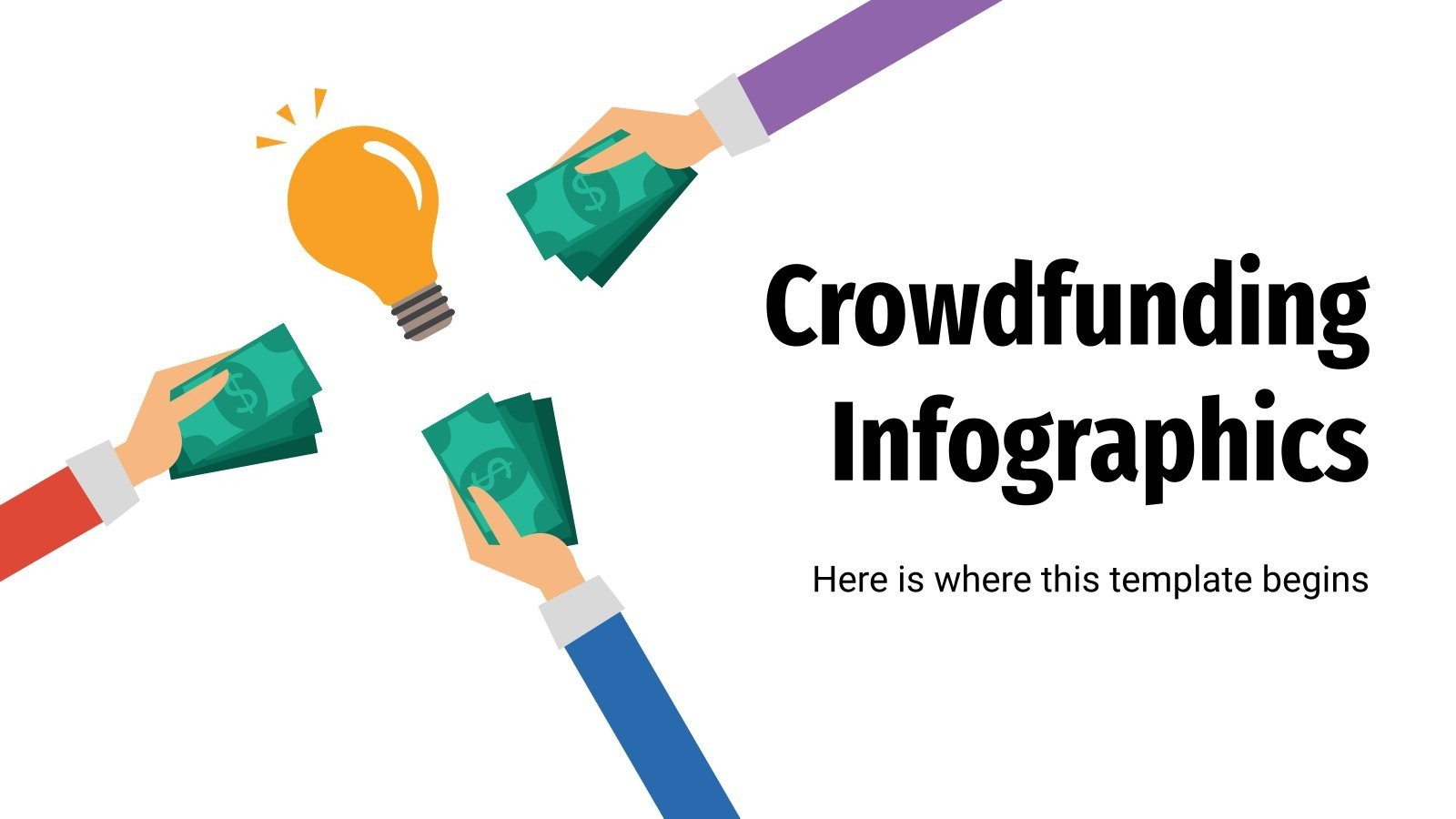 Crowdfunding Infographics Google Slides PPT Template