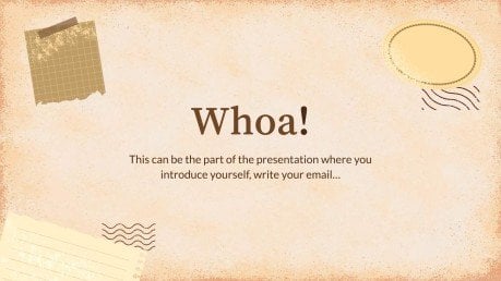 Vintage Paper History Lesson presentation template 