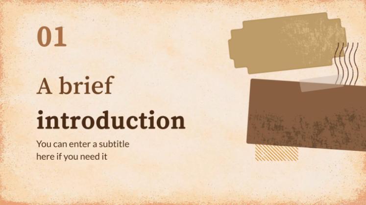 Vintage Paper History Lesson presentation template 