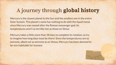 Vintage Paper History Lesson presentation template 