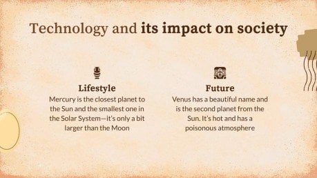 Vintage Paper History Lesson presentation template 