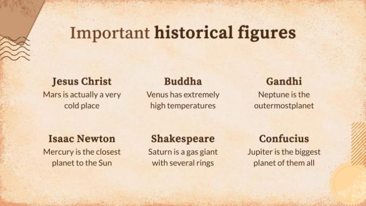 Vintage Paper History Lesson presentation template 