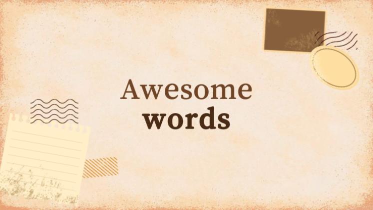 Vintage Paper History Lesson presentation template 