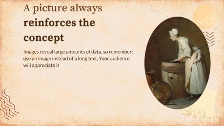 Vintage Paper History Lesson presentation template 