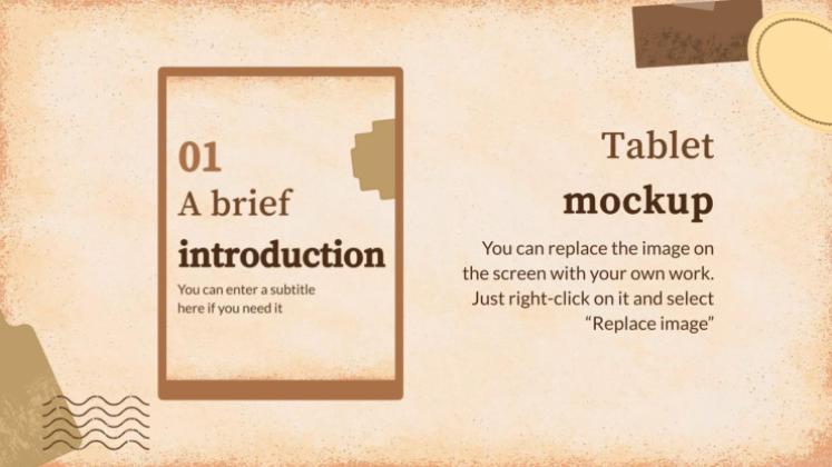 Vintage Paper History Lesson presentation template 