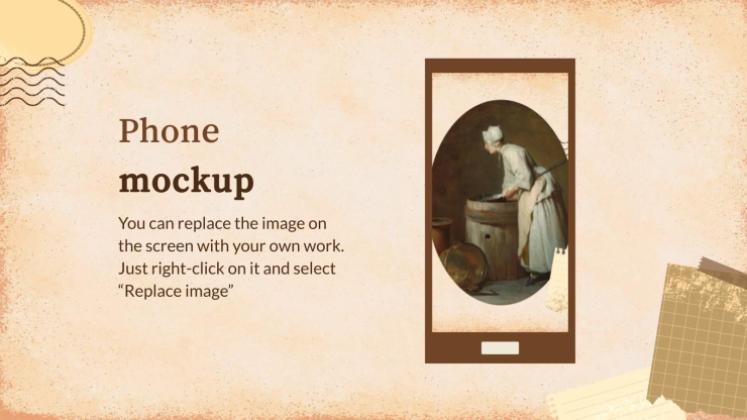 Vintage Paper History Lesson presentation template 