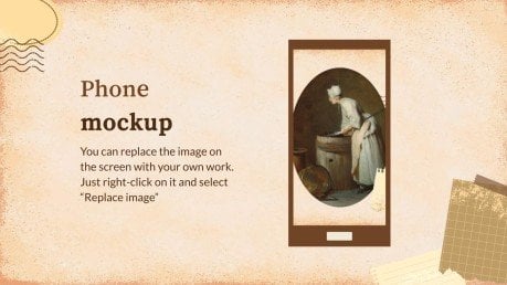 Vintage Paper History Lesson presentation template 