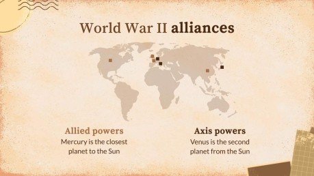 Vintage Paper History Lesson presentation template 