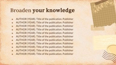 Vintage Paper History Lesson presentation template 