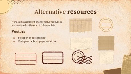 Vintage Paper History Lesson presentation template 