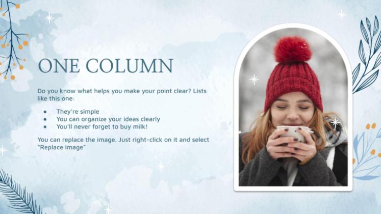 Plantilla de presentación Fondos del país de las maravillas invernal para reuniones