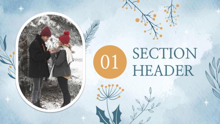 Plantilla de presentación Fondos del país de las maravillas invernal para reuniones