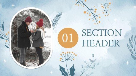 Plantilla de presentación Fondos del país de las maravillas invernal para reuniones