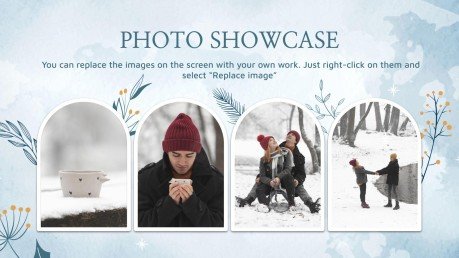 Plantilla de presentación Fondos del país de las maravillas invernal para reuniones