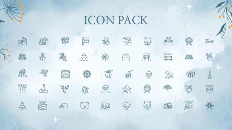 Plantilla de presentación Fondos del país de las maravillas invernal para reuniones