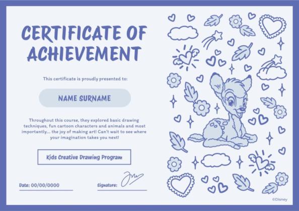 Modelo de apresentação Certificado de Bambi
