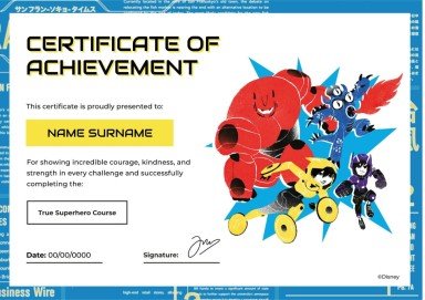 Modelo de apresentação Certificado de Operação Big Hero