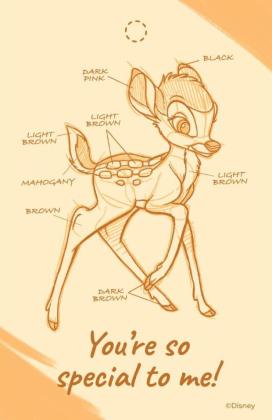 Plantilla de presentación Etiqueta de regalo de Bambi