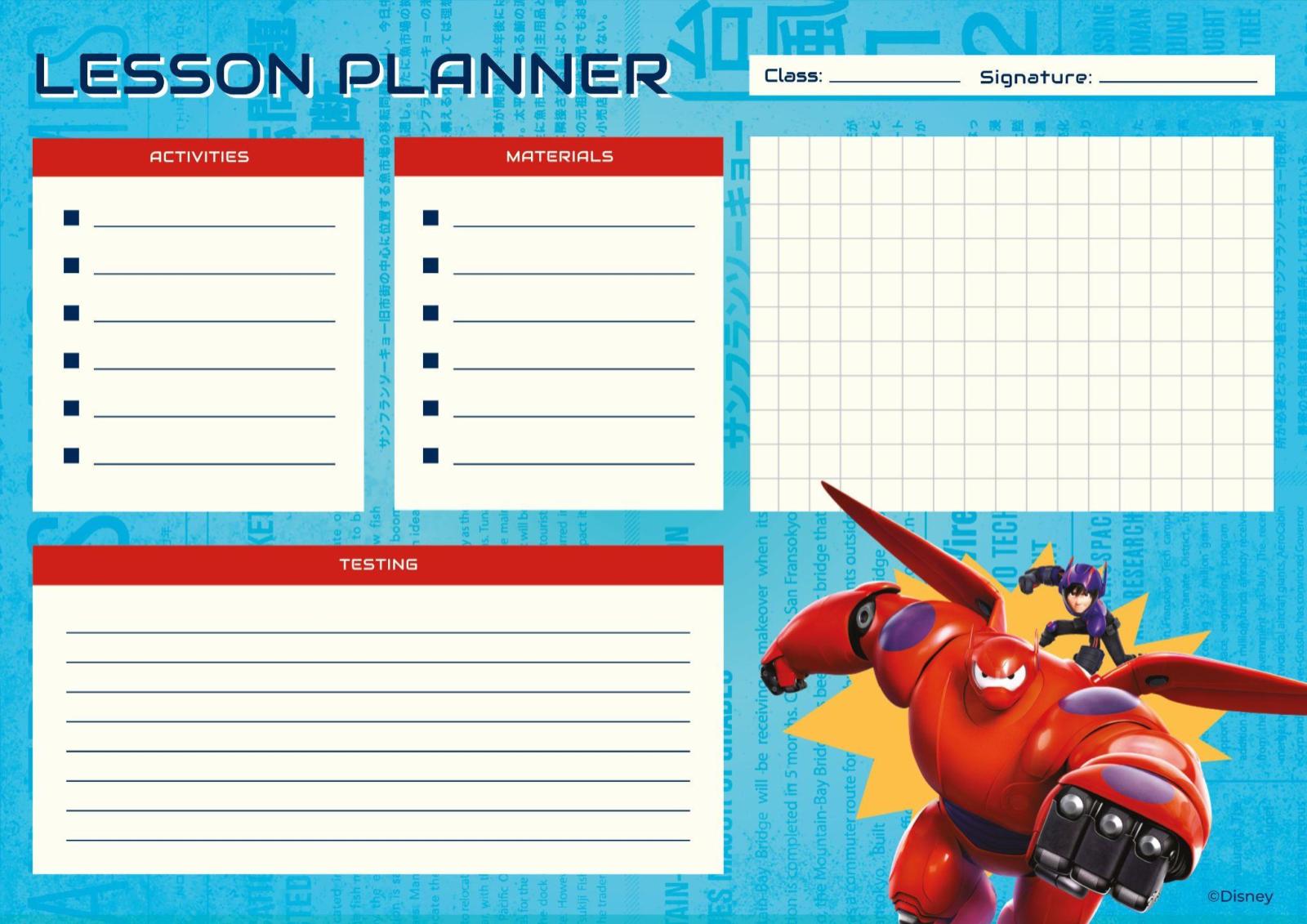 Big Hero 6 Planner presentation template 