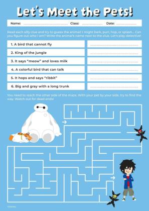 Big Hero 6 Laberinth Worksheet presentation template 