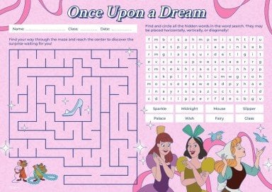 Cinderella and Sisters Worksheet presentation template 