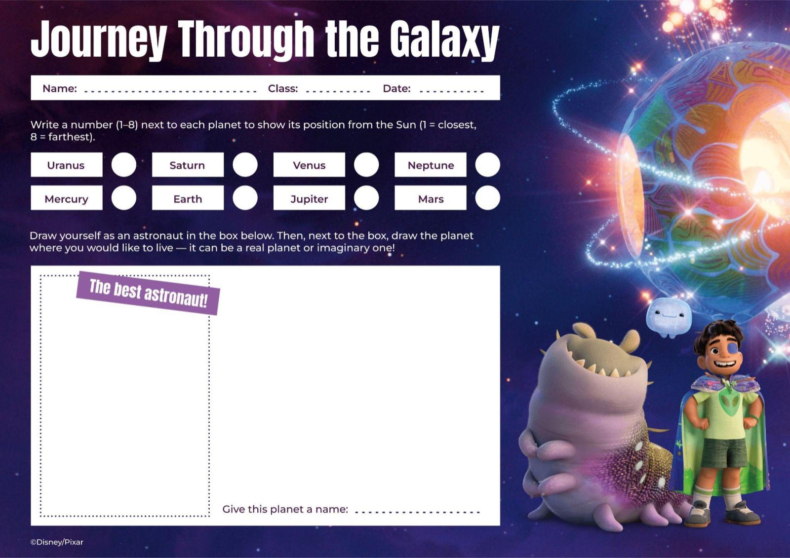 Elio Space Worksheet presentation template 