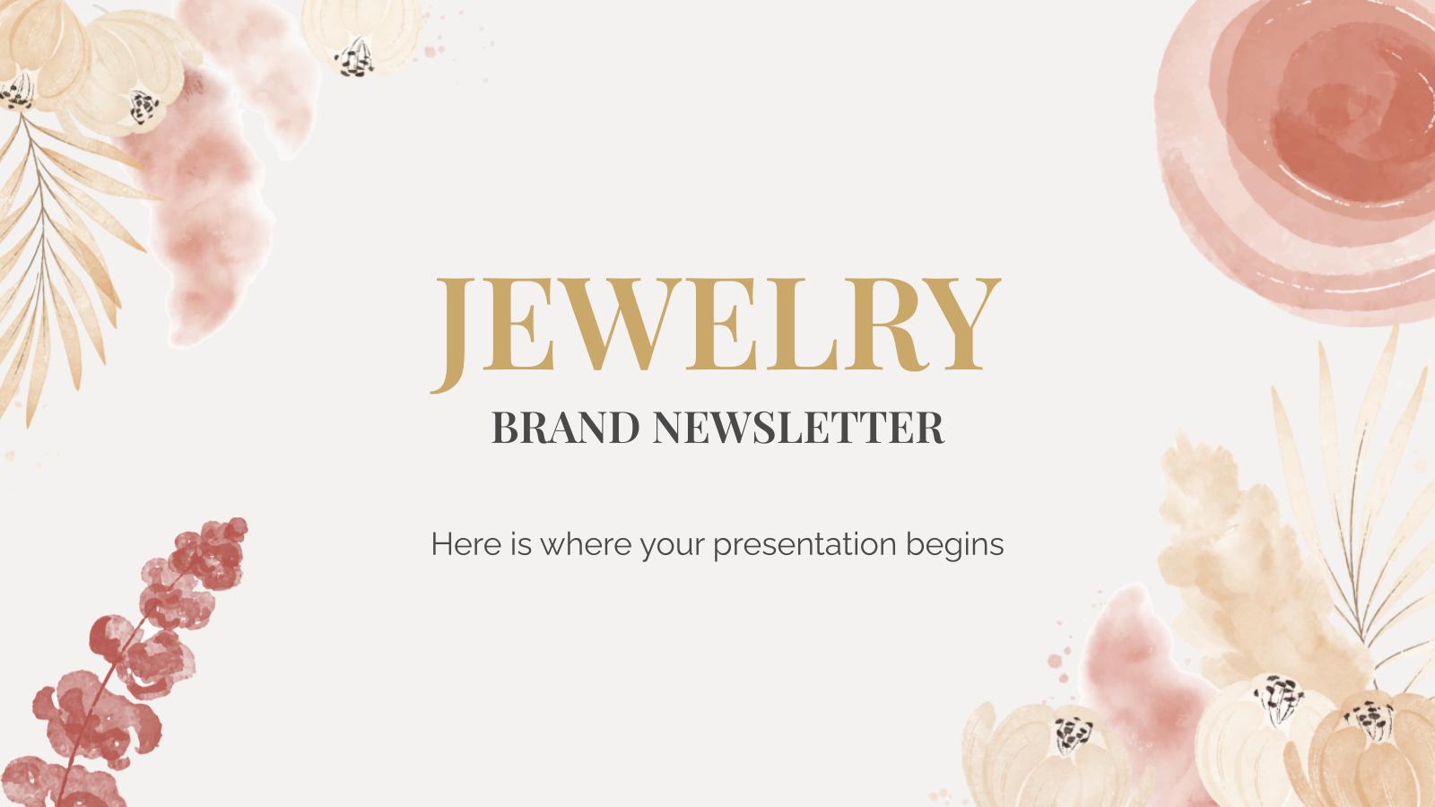 Jewelry Brand Newsletter presentation template 