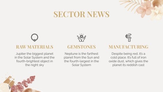 Newsletter d'une marque de bijoux Modèles de présentation