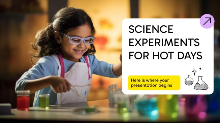Modelo de apresentação Experimentos científicos para dias quentes