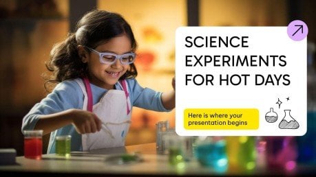 Modelo de apresentação Experimentos científicos para dias quentes