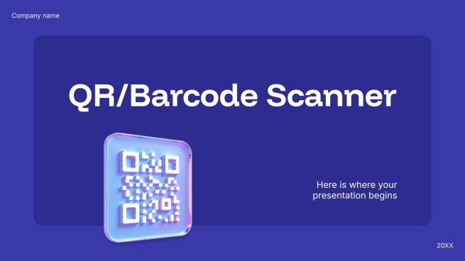 Modelo de apresentação Leitor de QR/código de barras